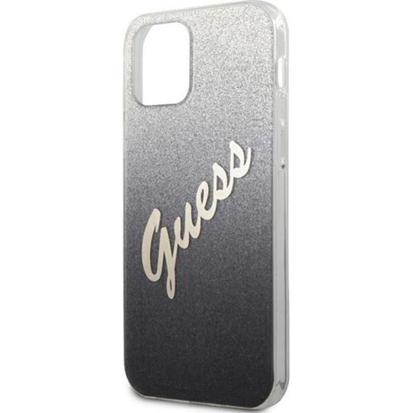 Guess Etui Guess GUHCP12MPCUGLSBK Apple iPhone 12/12 Pro czarny/black hardcase Glitter Gradient Script