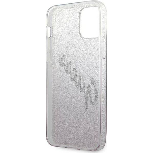 Guess Etui Guess GUHCP12MPCUGLSPI Apple iPhone 12/12 Pro różowy/pink hardcase Glitter Gradient Script
