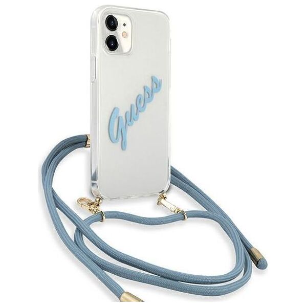 Guess Etui Guess GUHCP12SCRTVSBL Apple iPhone 12 mini niebieski/blue hardcase Script Vintage