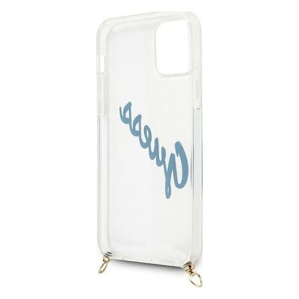 Guess Etui Guess GUHCP12SCRTVSBL Apple iPhone 12 mini niebieski/blue hardcase Script Vintage