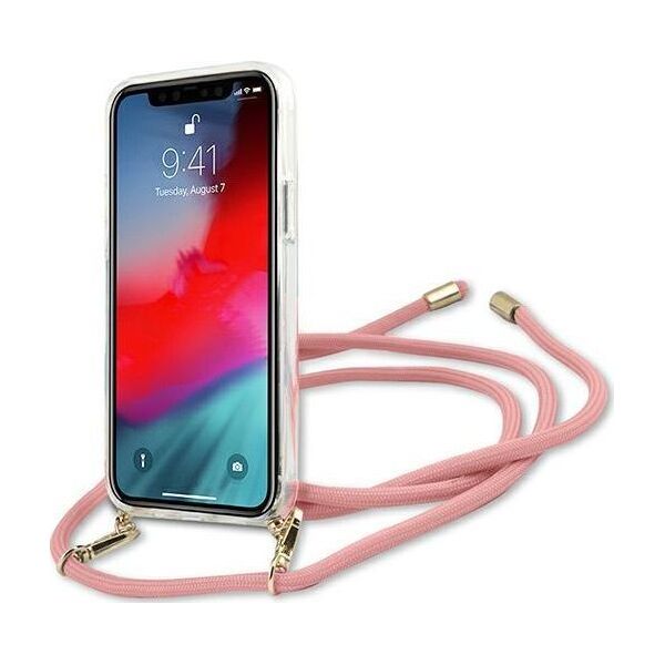 Guess Etui Guess GUHCP12SCRTVSPI Apple iPhone 12 mini różowy/pink hardcase Script Vintage