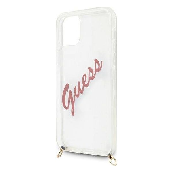 Guess Etui Guess GUHCP12SCRTVSPI Apple iPhone 12 mini różowy/pink hardcase Script Vintage