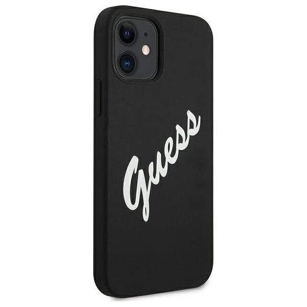 Guess Etui Guess GUHCP12SLSVSBW Apple iPhone 12 mini czarno biały/black white hardcase Silicone Vintage