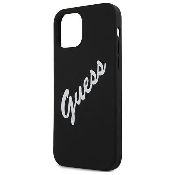 Guess Etui Guess GUHCP12SLSVSBW Apple iPhone 12 mini czarno biały/black white hardcase Silicone Vintage