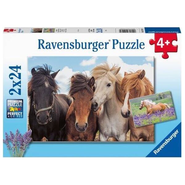 Ravensburger Puzzle 2x24 Konie