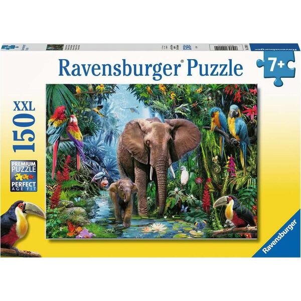 Ravensburger Puzzle 150 Słonie w dżungli XXL