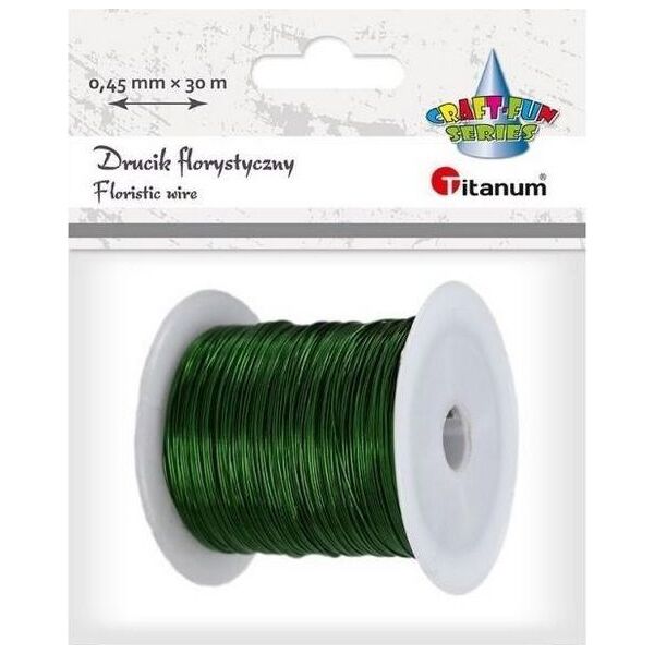 Titanum Drucik florystyczny 0,45mm x 30m zielony
