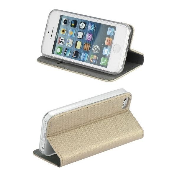Etui Smart Magnet book Sam A72 A725 złoty/gold