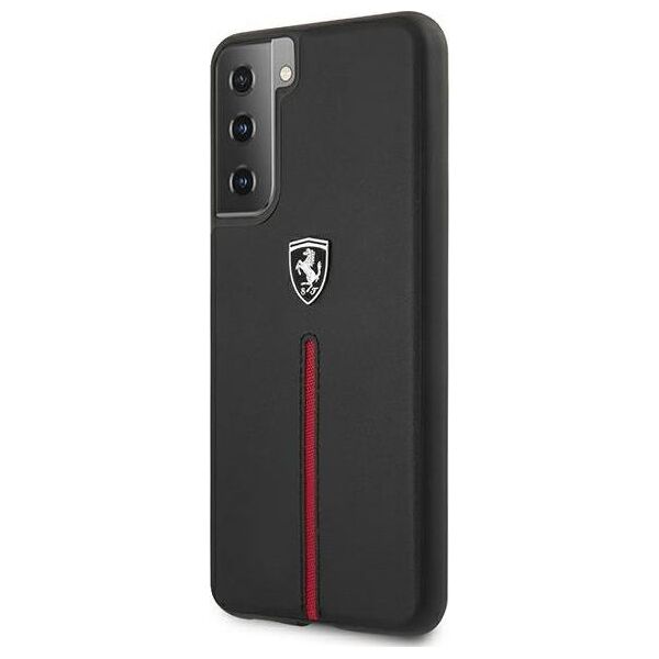 Ferrari Ferrari FEOSIHCS21MBK S21+ G996 czarny/black hardcase Off Track Leather Nylon Stripe