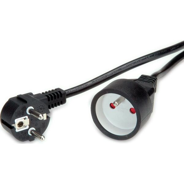 Value VALUE Przedłużacz, kabel zasilający, AC 230V, UTE, czarny, 5 m