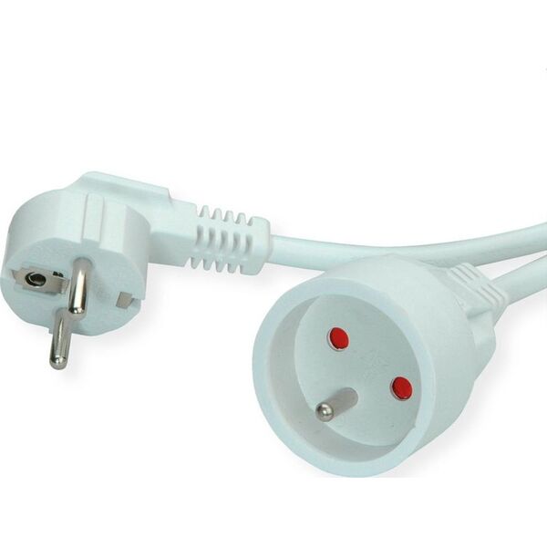 Value VALUE Przedłużacz, kabel zasilający AC 230V, UTE, biały, 10 m