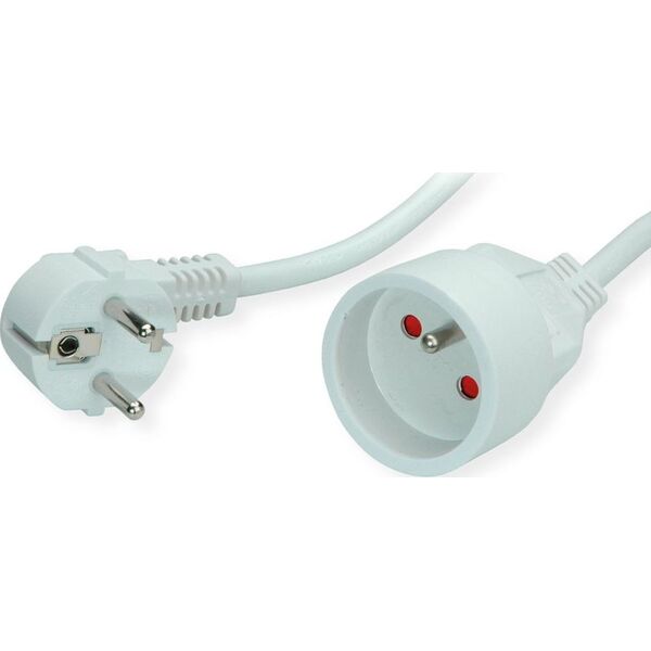Value VALUE Przedłużacz, kabel zasilający AC 230V, UTE, biały, 10 m