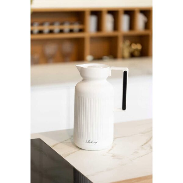 Vialli Design TERMOS Z WKŁADEM SZKLANYM LUNGO 1L BIAŁY 9255