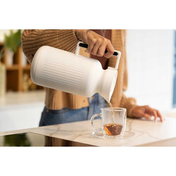 Vialli Design TERMOS Z WKŁADEM SZKLANYM LUNGO 1L BIAŁY 9255