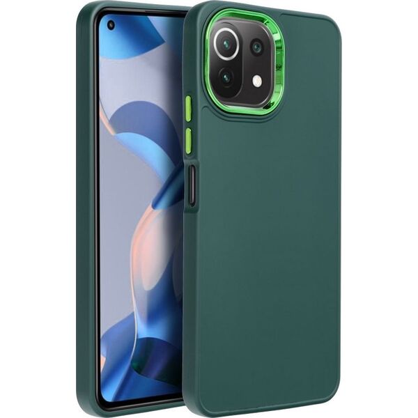 OEM Futerał FRAME do XIAOMI Mi 11 Lite 5G / Mi 11 Lite LTE ( 4G ) / Mi 11 Lite NE zielony