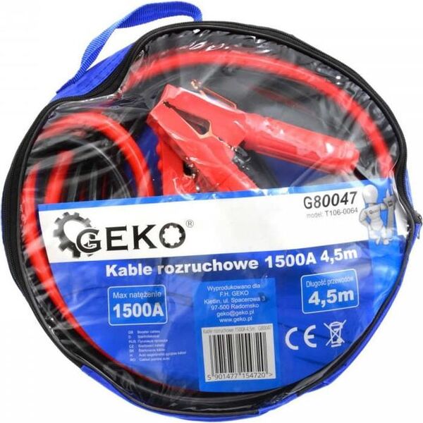 Geko KABLE ROZRUCHOWE 1500A 4,5M (5) G80047 GEKO