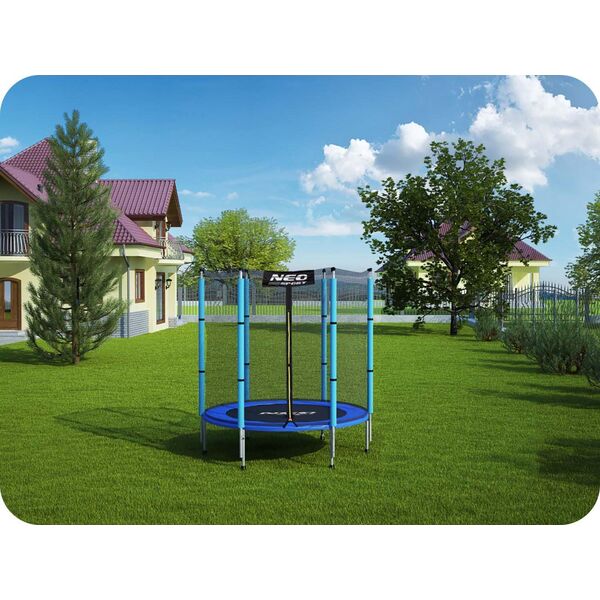 Trampolina ogrodowa Neo-Sport NS-04Z200F z siatką zewnętrzną 4.5 FT 140 cm
