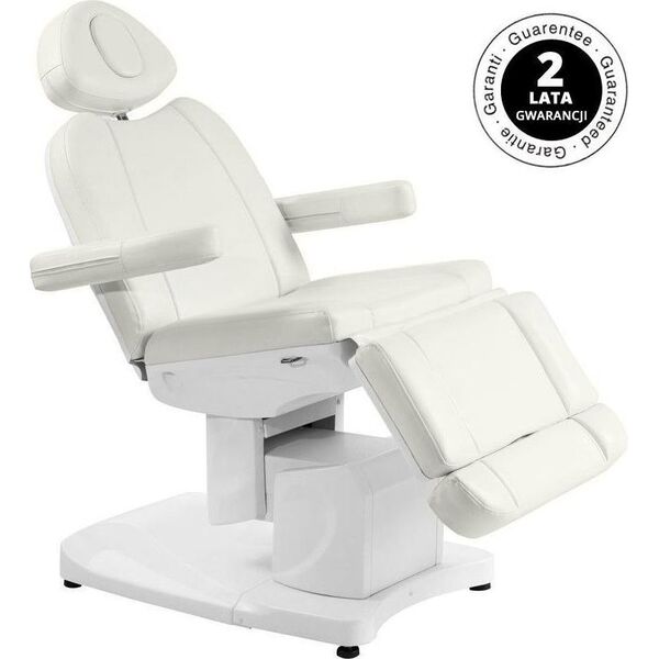 FOTEL KOSMETYCZNY ELEKTR. AZZURRO 708A 4 SILN. BIAŁY