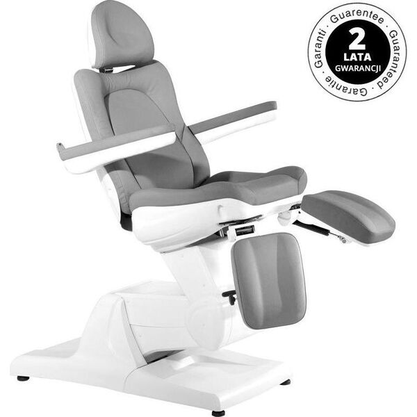 FOTEL KOSMETYCZNY ELEKTR. AZZURRO 870S PEDI 3 SILN. SZARY