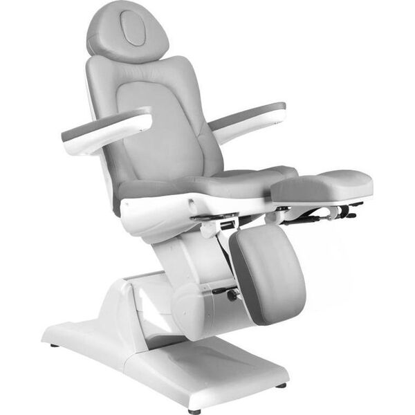 FOTEL KOSMETYCZNY ELEKTR. AZZURRO 870S PEDI 3 SILN. SZARY