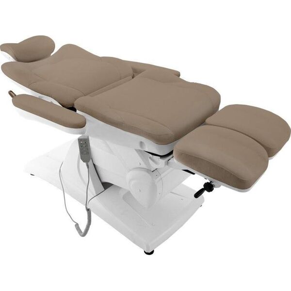 FOTEL KOSMETYCZNY ELEKTR. AZZURRO 870S PEDI 3 SILN. CAPPUCCINO