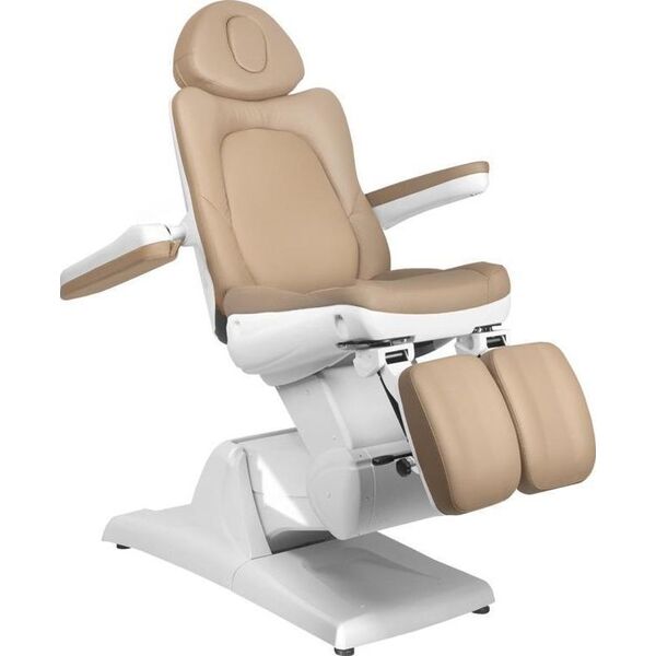 FOTEL KOSMETYCZNY ELEKTR. AZZURRO 870S PEDI 3 SILN. CAPPUCCINO
