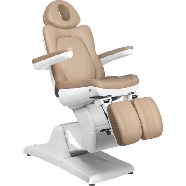 FOTEL KOSMETYCZNY ELEKTR. AZZURRO 870S PEDI 3 SILN. CAPPUCCINO