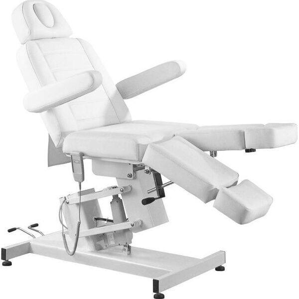 FOTEL KOSMETYCZNY ELEKTR. AZZURRO 706 PEDI 1 SILN. BIAŁY