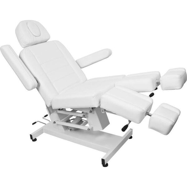 FOTEL KOSMETYCZNY ELEKTR. AZZURRO 706 PEDI 1 SILN. BIAŁY