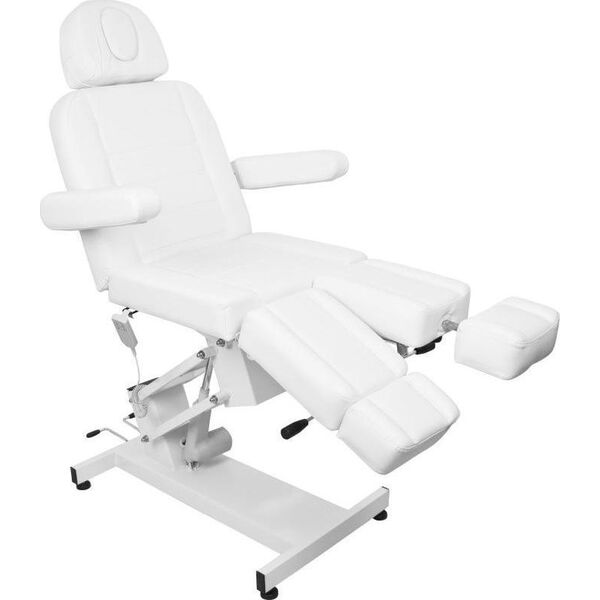 FOTEL KOSMETYCZNY ELEKTR. AZZURRO 706 PEDI 1 SILN. BIAŁY