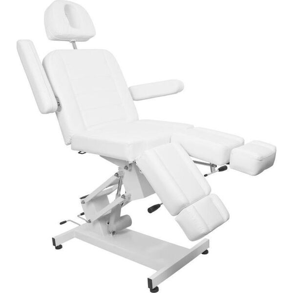 FOTEL KOSMETYCZNY ELEKTR. AZZURRO 706 PEDI 1 SILN. BIAŁY