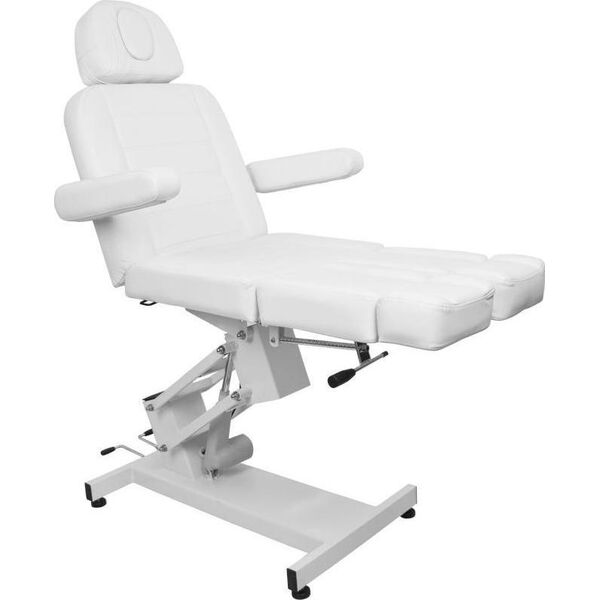FOTEL KOSMETYCZNY ELEKTR. AZZURRO 706 PEDI 1 SILN. BIAŁY