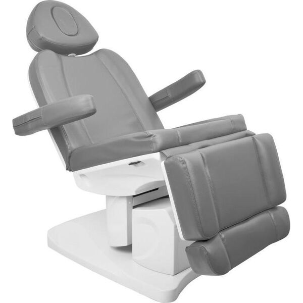 FOTEL KOSMETYCZNY ELEKTR. AZZURRO 708A 4 SILN. SZARY