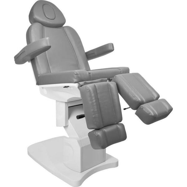 FOTEL KOSMETYCZNY ELEKTR. AZZURRO 708AS PEDI 3 SILN. SZARY