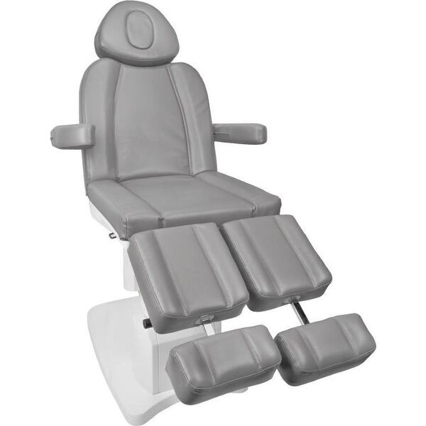 FOTEL KOSMETYCZNY ELEKTR. AZZURRO 708AS PEDI 3 SILN. SZARY