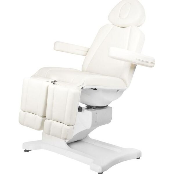 FOTEL KOSMETYCZNY ELEKTR. AZZURRO 869AS PEDI OBROTOWY 5 SILN. BIAŁY