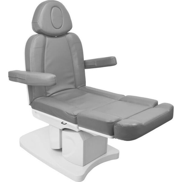 FOTEL KOSMETYCZNY ELEKTR. AZZURRO 708A 4 SILN. SZARY PODGRZEWANY