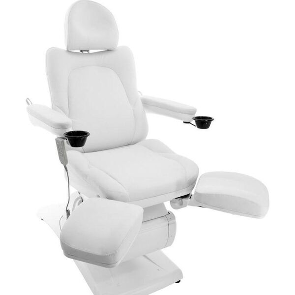 FOTEL KOSMETYCZNY ELEKTR. AZZURRO 870S PEDI 3 SILN. BIAŁY