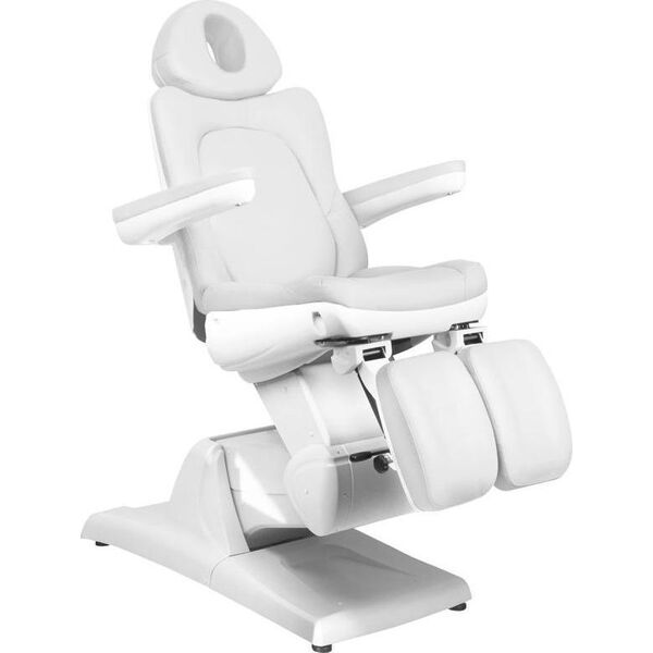 FOTEL KOSMETYCZNY ELEKTR. AZZURRO 870S PEDI 3 SILN. BIAŁY