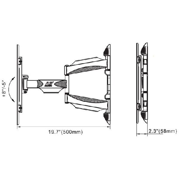 NB Uchwyt ścienny P6 40'' - 70''