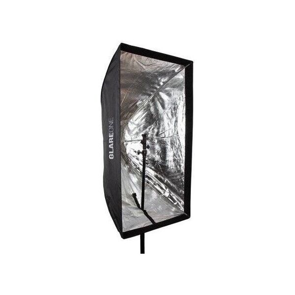 GlareOne Softbox prostokątny GlareOne Parasolkowy 80x120cm z dyfuzorem do lamp reporterskich