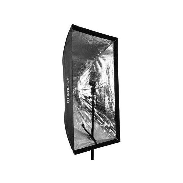 GlareOne Softbox prostokątny GlareOne Parasolkowy 80x120cm z dyfuzorem do lamp reporterskich