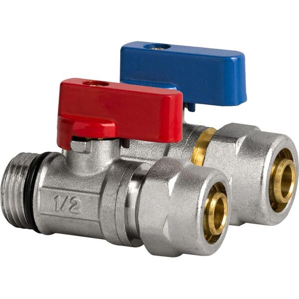 Unimet ZAWÓR KULOWY PEX MINI Z DŁAWICĄ 1/2*16 CIEPŁA WODA
