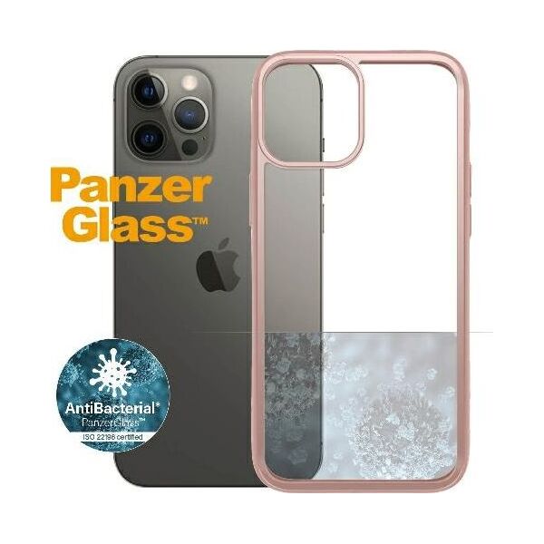 PanzerGlass Etui ClearCase do iPhone 12 Pro Max Rose Gold Antibacterial