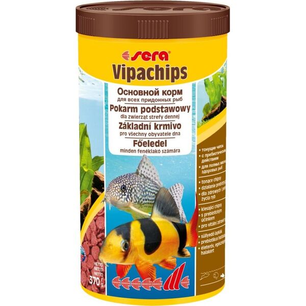 Sera Vipachips Nature 1.000 ml, chipsy tonące - pokarm podstawowy