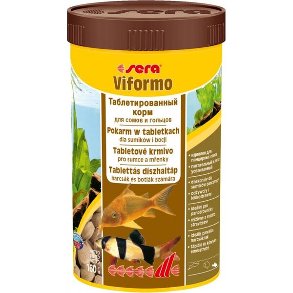 Sera Viformo Nature 250 ml, tabl. - pokarm dla bocji i ryb sumokształtnych
