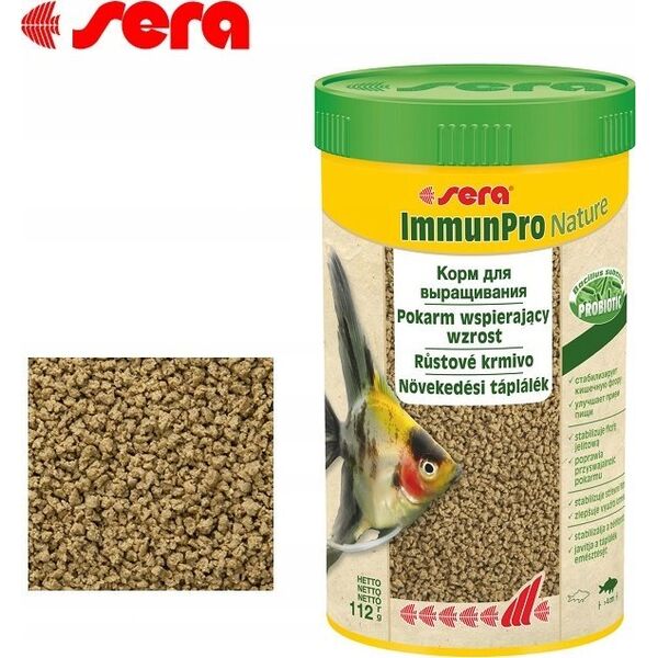 Sera ImmunPro Nature 250 ml - pokarm wolnotonący dla ryb powyżej 4cm