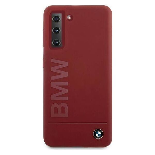BMW Etui BMW BMHCS21MSLBLRE S21+ G996 czerwony/red hardcase Silicone Signature Logo