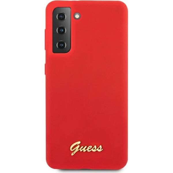 Guess Guess GUHCS21MLSLMGRE S21+ G996 czerwony/red hardcase Silicone Script Metal Logo