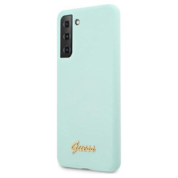 Guess Guess GUHCS21MLSLMGLB S21+ G996 niebieski/blue hardcase Silicone Script Metal Logo